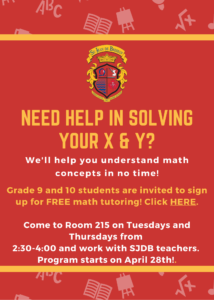 FREE Math Tutoring for Grade 9 and 10 Students!