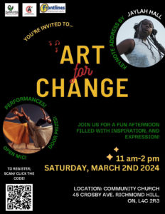 “Art for Change” on March 2, 2024