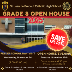 SAVE THE DATE! 📅 Grade 8 Open House 2025